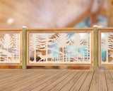 Deer Jumping Scene Railing Panel Insert