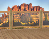 60"x30" - Devils Tower National Monument Fence/Gate Panel Insert - Madison Iron and Wood