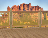 60"x30" - Devils Tower National Monument Fence/Gate Panel Insert - Madison Iron and Wood