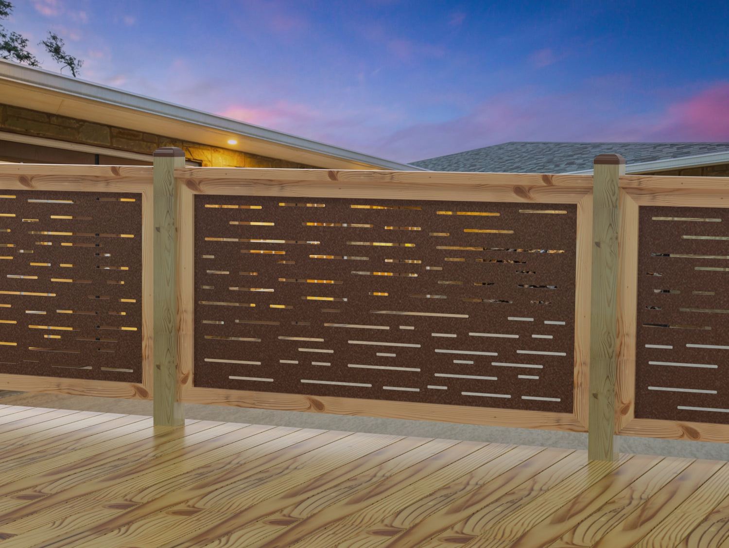 Digital Lines Design Railing Panel Insert