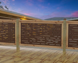 Digital Lines Design Railing Panel Insert - Madison Iron and Wood