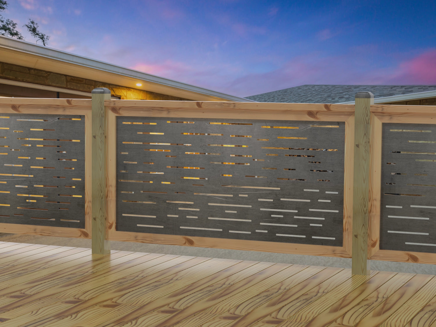 Digital Lines Design Railing Panel Insert