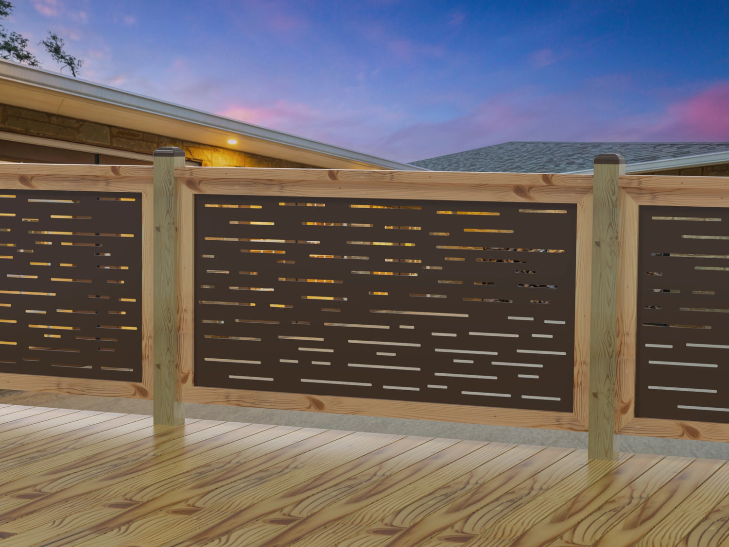 Digital Lines Design Railing Panel Insert