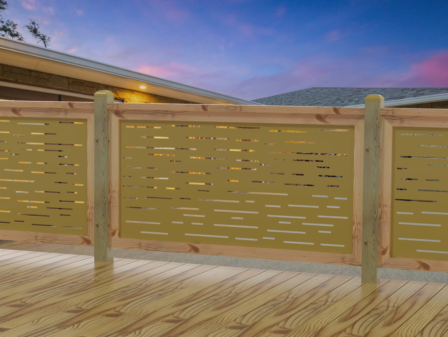 Digital Lines Design Railing Panel Insert