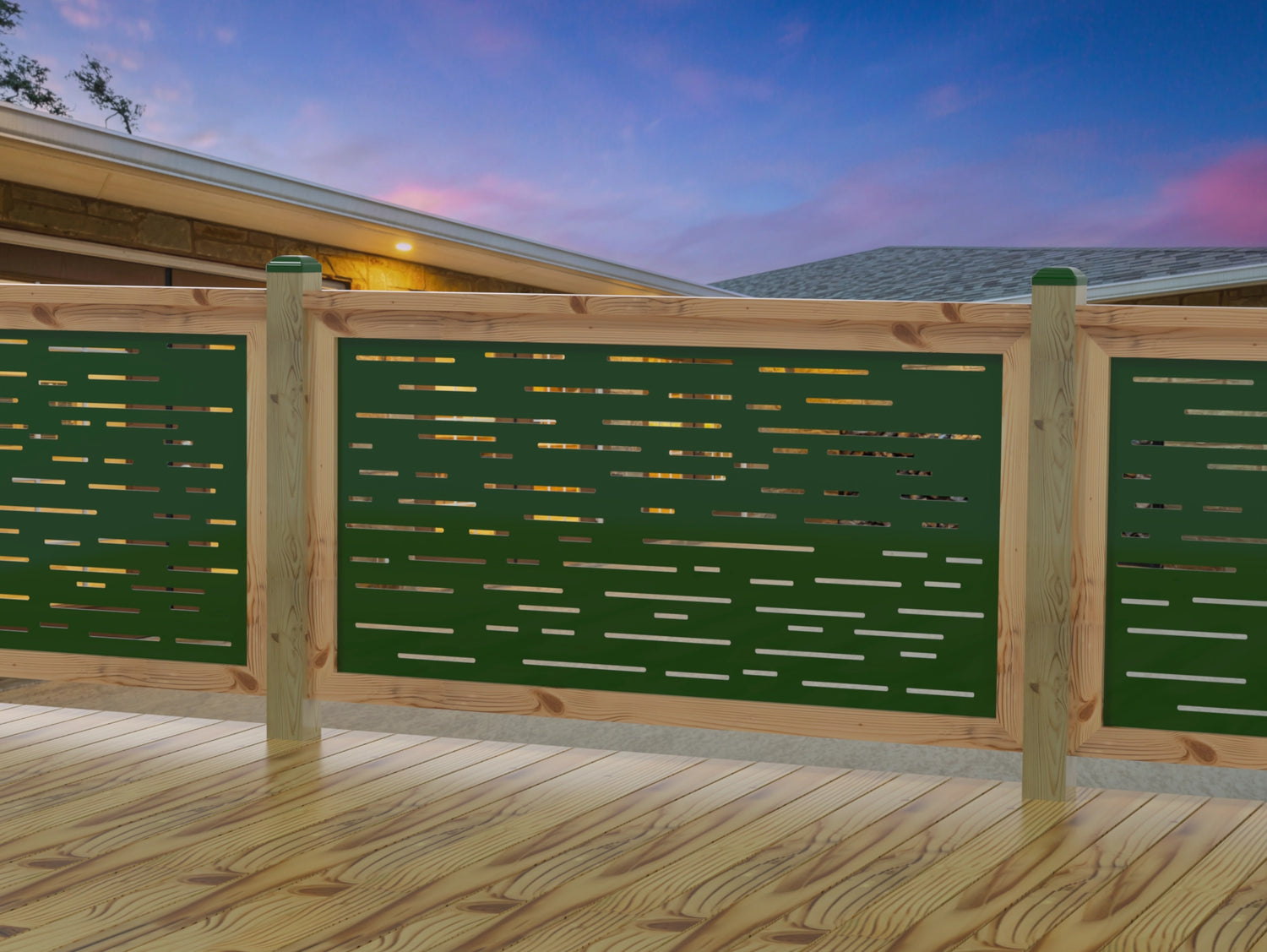 Digital Lines Design Railing Panel Insert