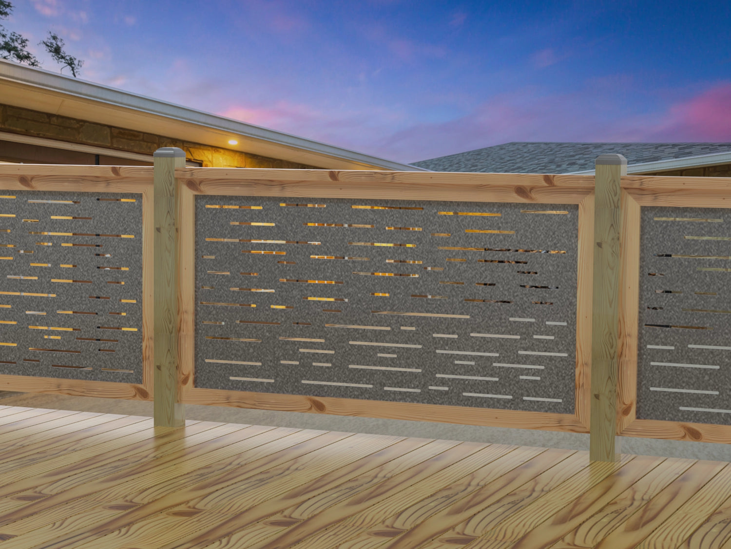 Digital Lines Design Railing Panel Insert