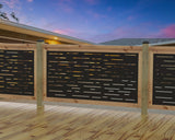 Digital Lines Design Railing Panel Insert - Madison Iron and Wood