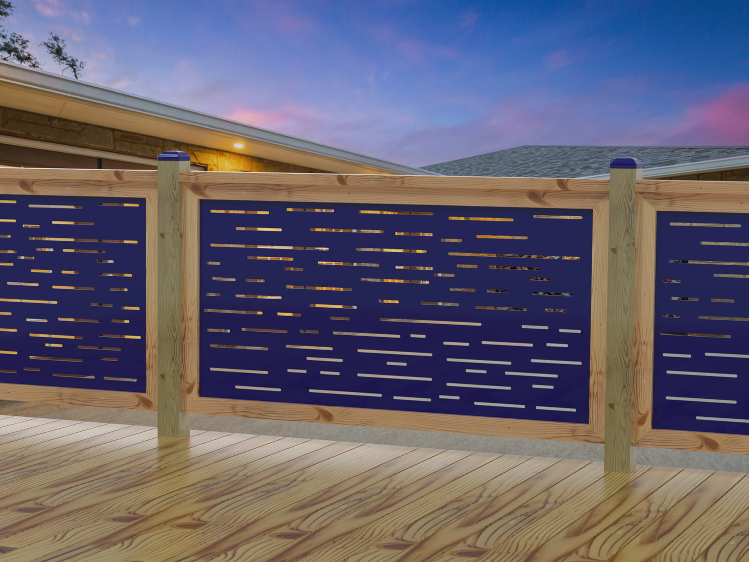 Digital Lines Design Railing Panel Insert