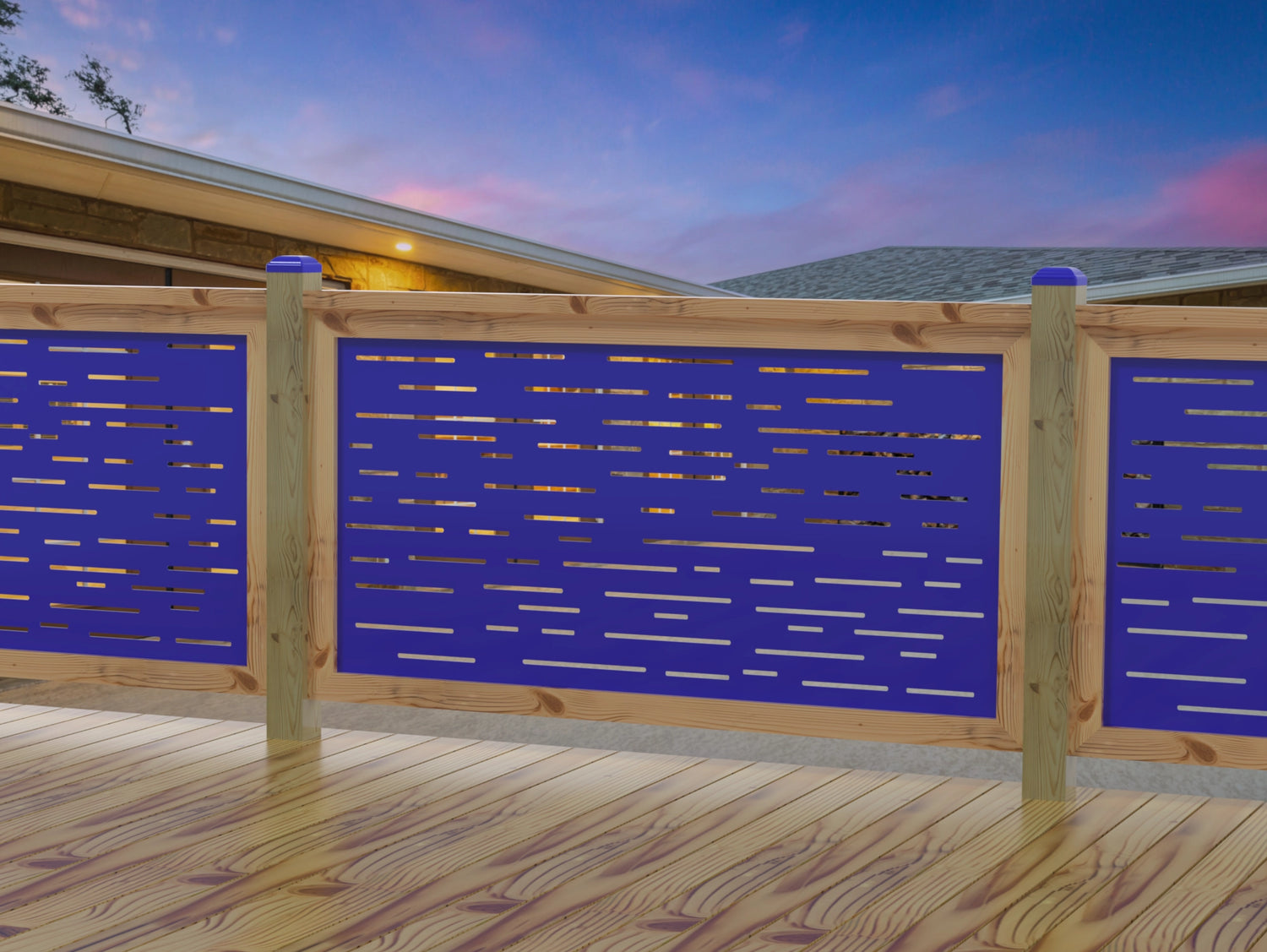 Digital Lines Design Railing Panel Insert