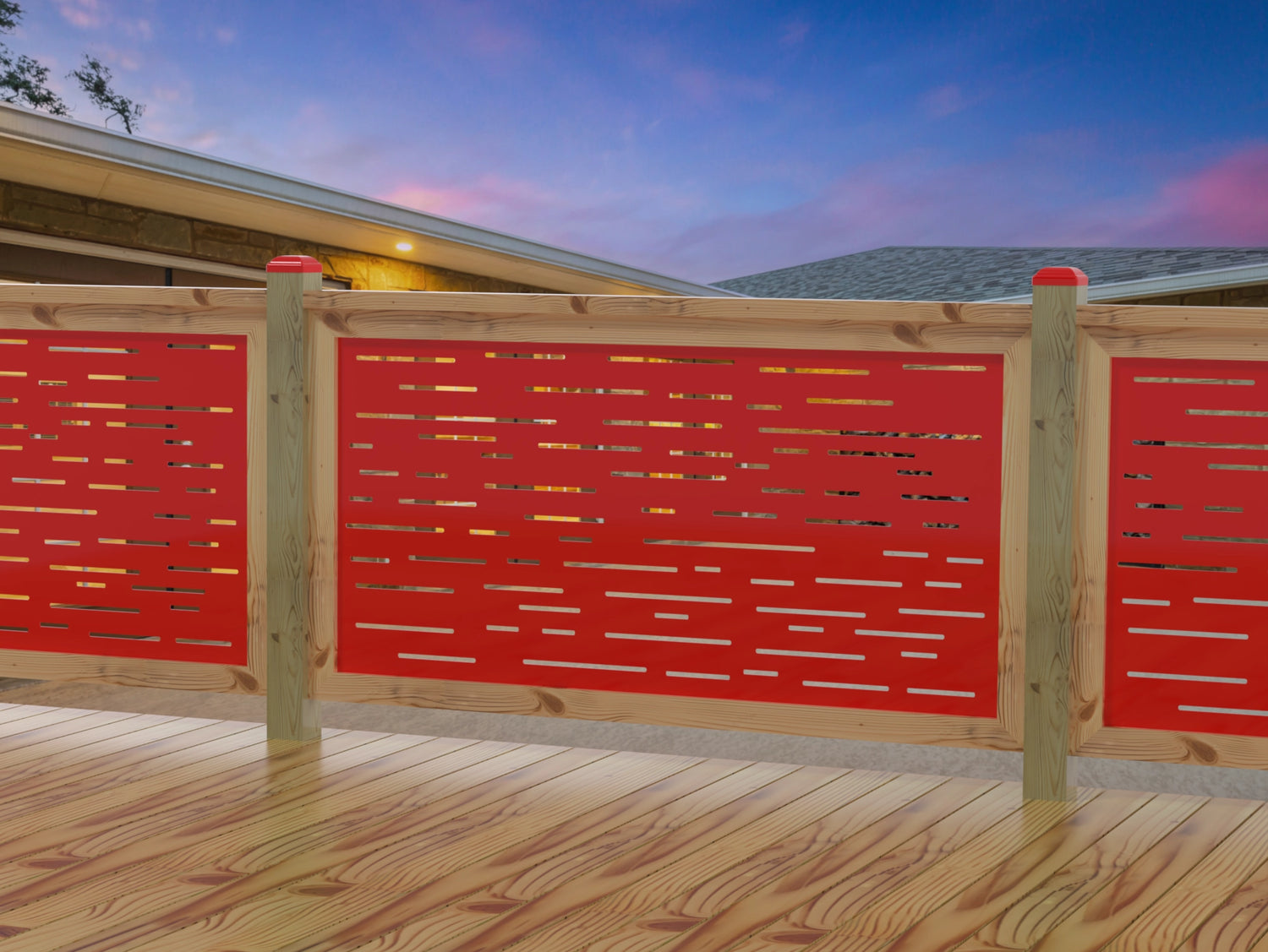 Digital Lines Design Railing Panel Insert