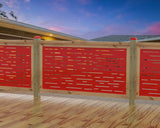 Digital Lines Design Railing Panel Insert - Madison Iron and Wood