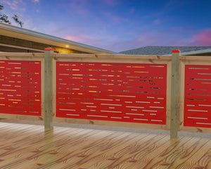 Digital Lines Design Railing Panel Insert