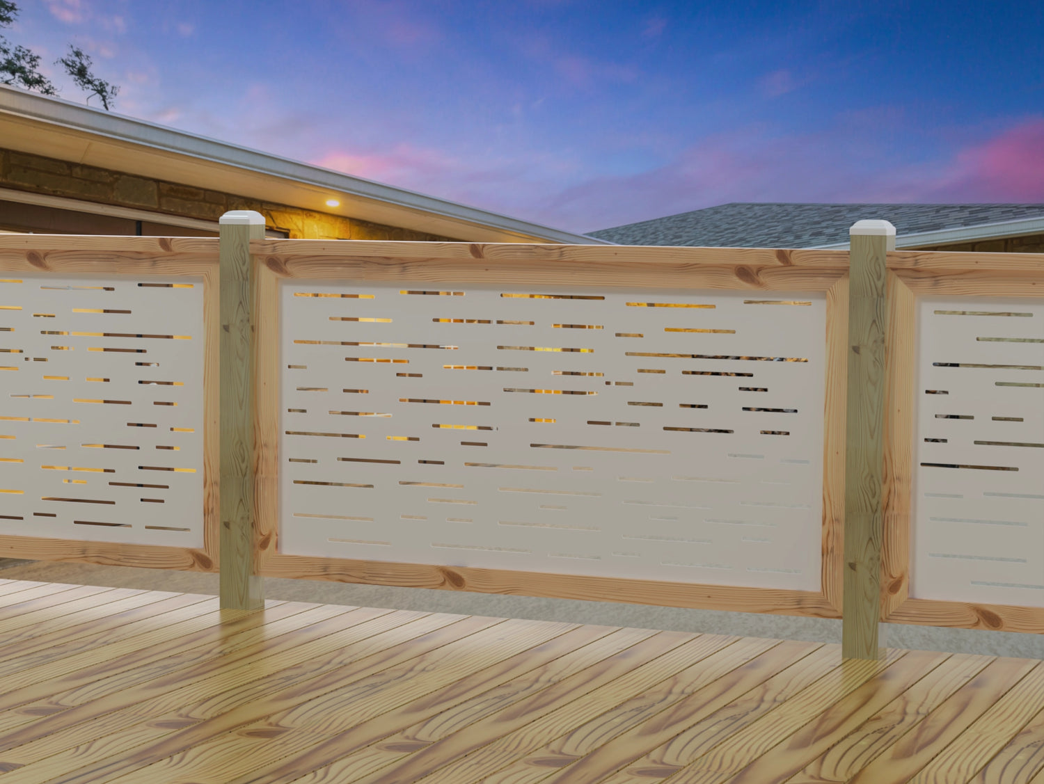 Digital Lines Design Railing Panel Insert