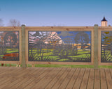 Farm Scene Railing Panel Insert - Madison Iron and Wood