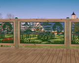 Farm Scene Railing Panel Insert - Madison Iron and Wood