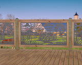 Farm Scene Railing Panel Insert - Madison Iron and Wood