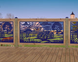 Farm Scene Railing Panel Insert - Madison Iron and Wood