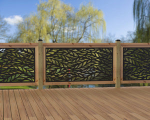 60"x30" - Willow Leaves Fence/Gate Panel Insert