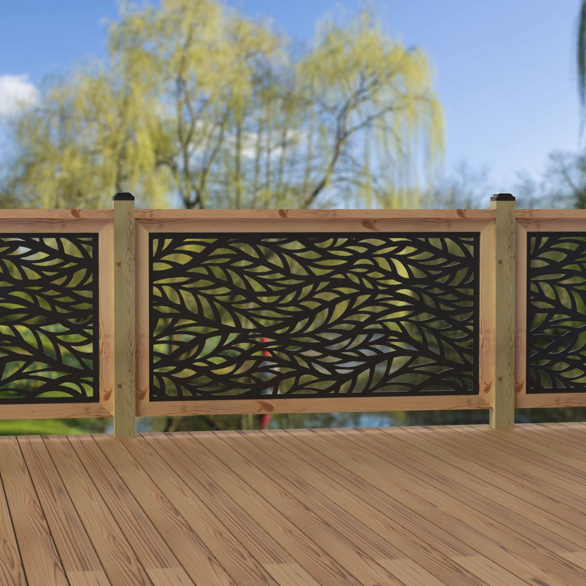 Willow Leaves Fence/Gate Panel Insert - Madison Iron and Wood