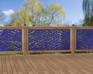 60"x30" - Willow Leaves Fence/Gate Panel Insert