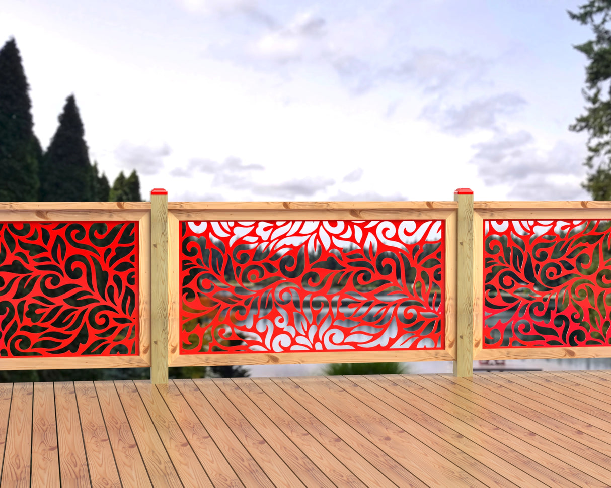 60"x30" - Flowing Leaves Fence/Gate Panel Insert