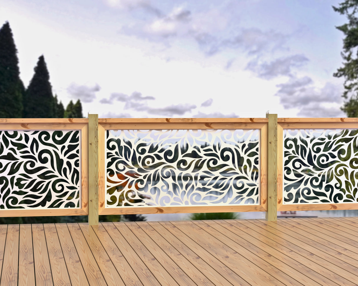 60"x30" - Flowing Leaves Fence/Gate Panel Insert