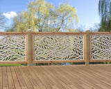 60"x30" - Willow Leaves Fence/Gate Panel Insert - Madison Iron and Wood