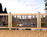 Forest Landscape Railing Panel Insert - Madison Iron and Wood