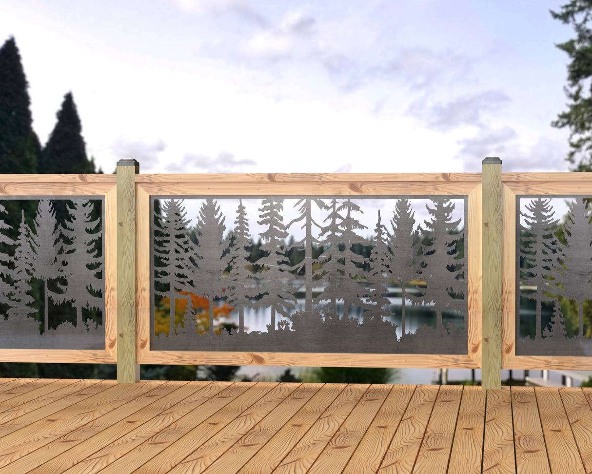 60"x30" - Forest Landscape Fence/Gate Panel Insert