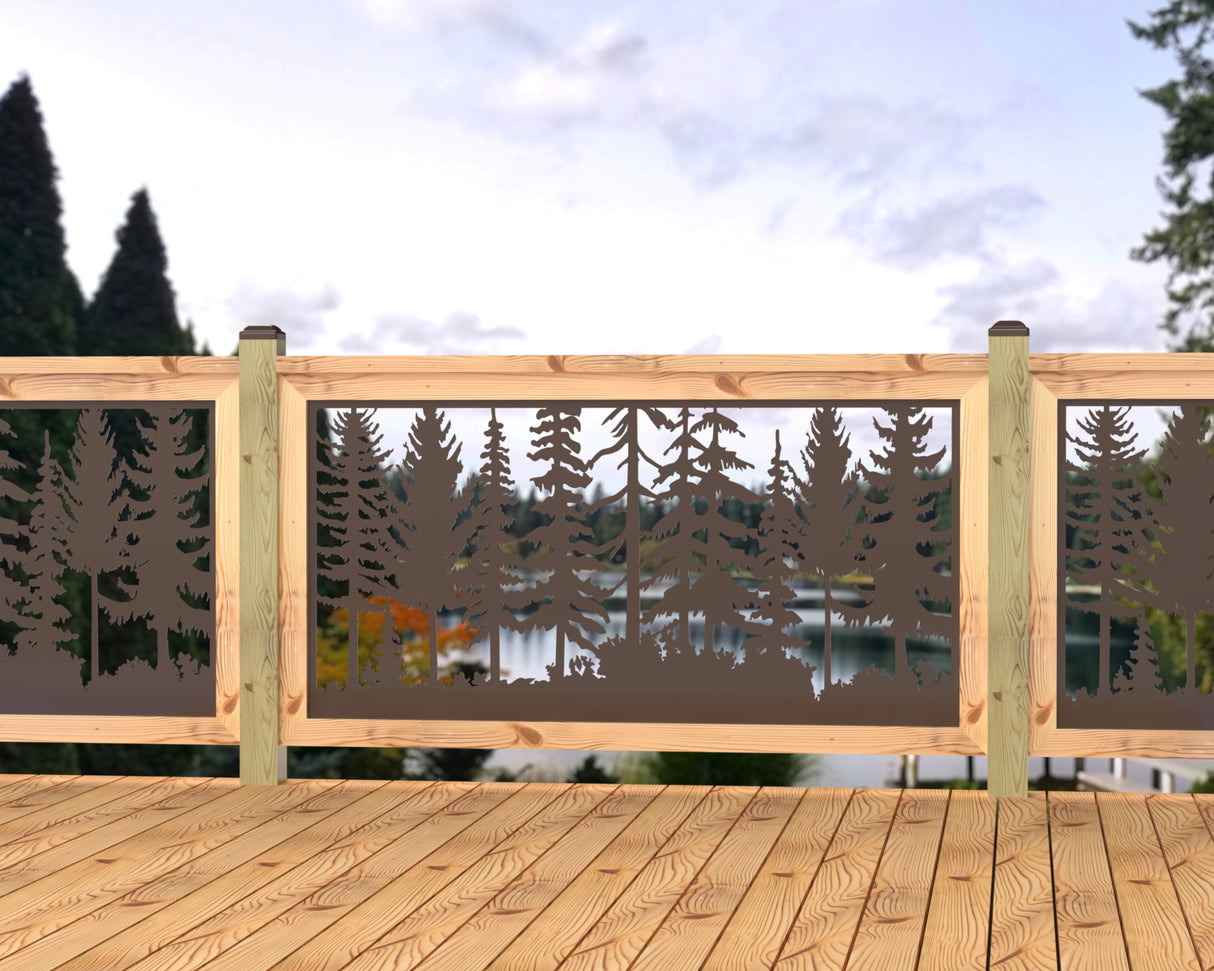 60"x30" - Forest Landscape Fence/Gate Panel Insert