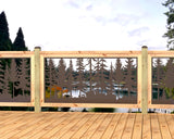 Forest Landscape Railing Panel Insert - Madison Iron and Wood