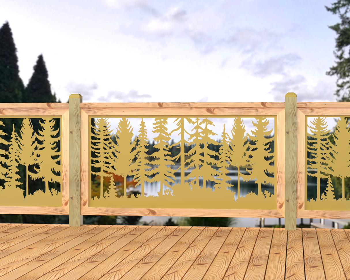 60"x30" - Forest Landscape Fence/Gate Panel Insert