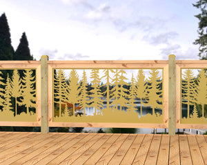 60"x30" - Forest Landscape Fence/Gate Panel Insert