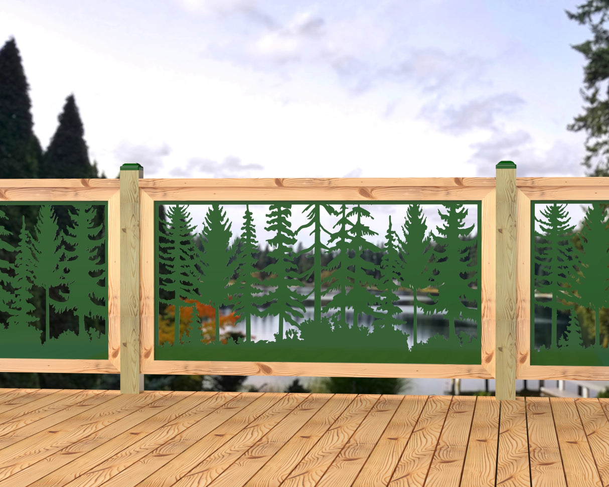 60"x30" - Forest Landscape Fence/Gate Panel Insert