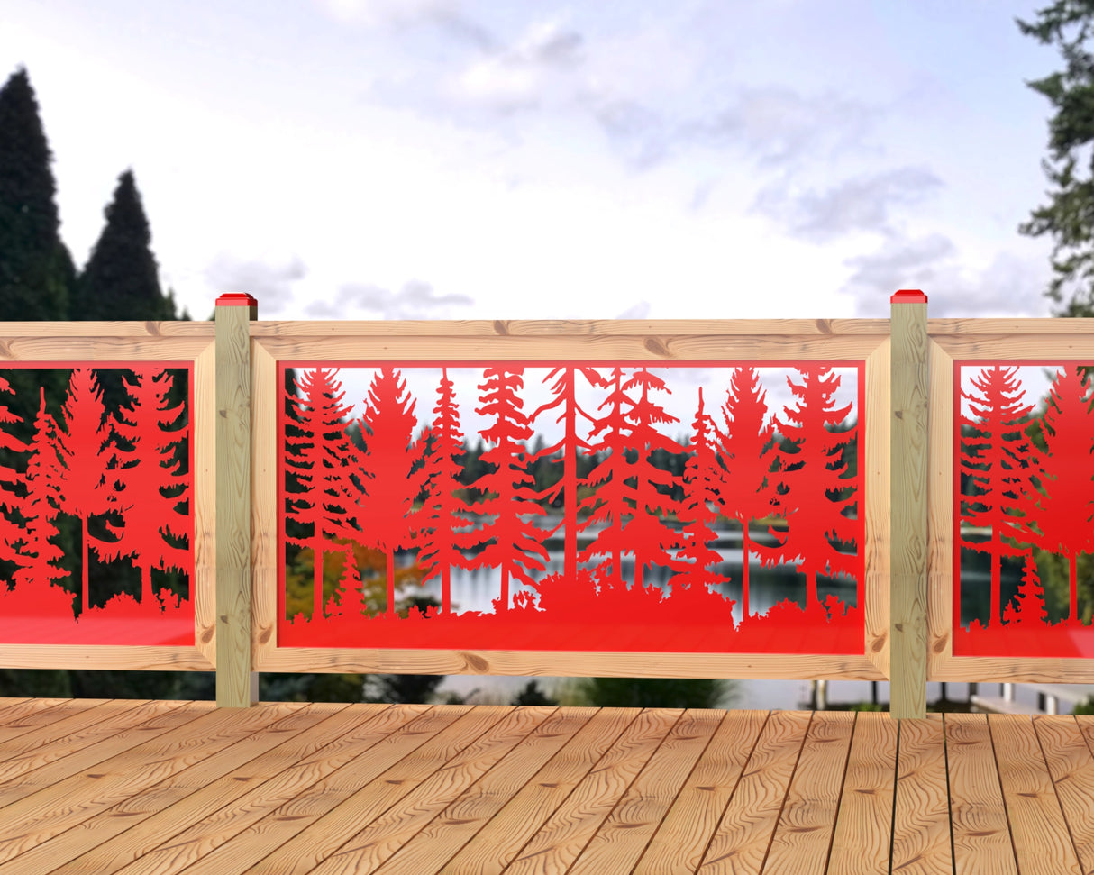 60"x30" - Forest Landscape Fence/Gate Panel Insert