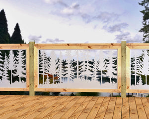 60"x30" - Forest Landscape Fence/Gate Panel Insert
