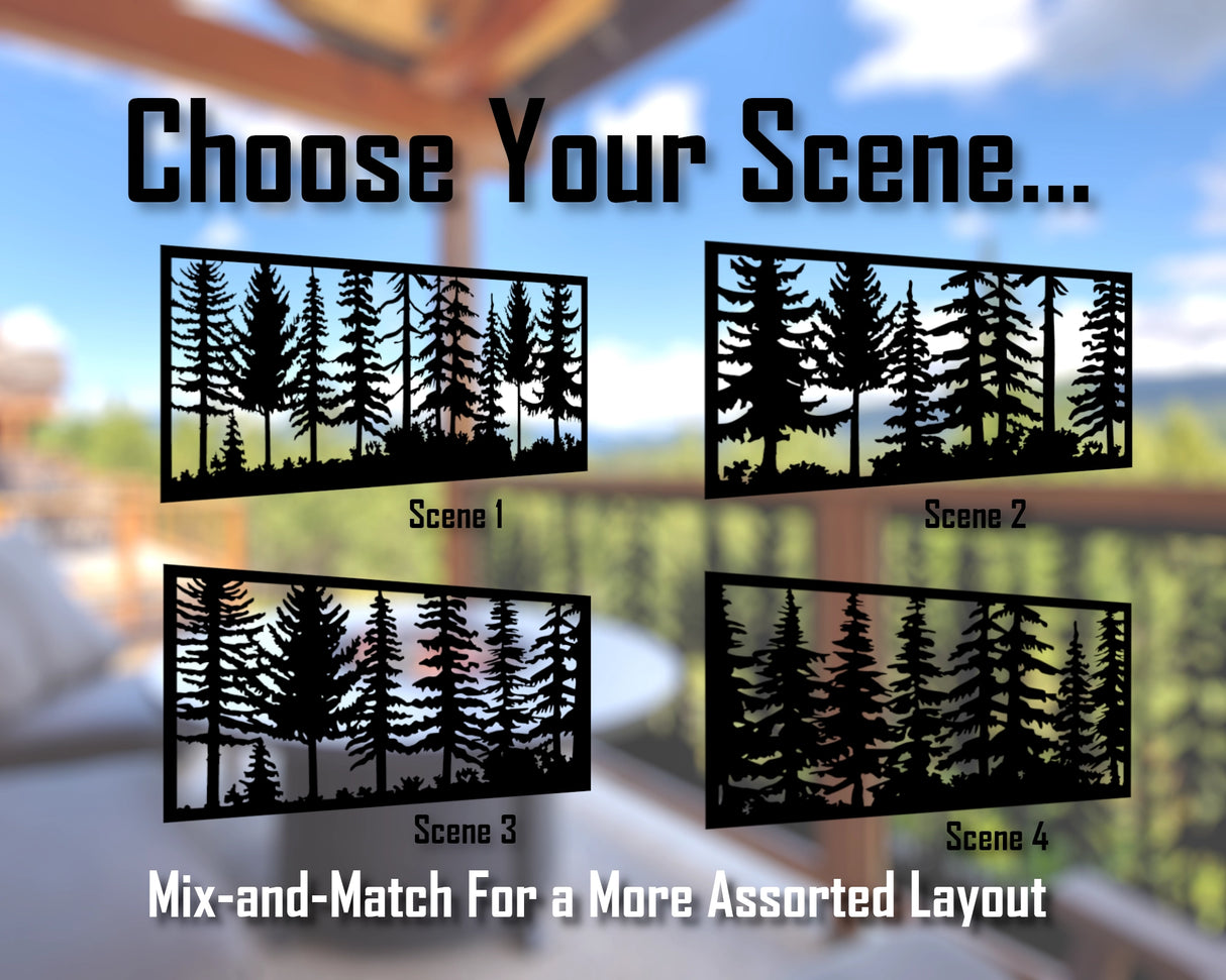 60"x30" - Forest Landscape Fence/Gate Panel Insert