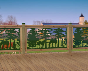 60"x30" - Horses Landscape Fence/Gate Panel Insert