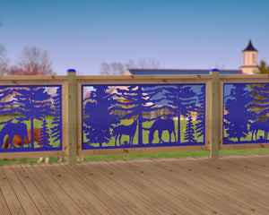 60"x30" - Horses Landscape Fence/Gate Panel Insert