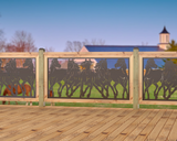 60"x30" - Horses Trotting Fence/Gate Panel Insert - Madison Iron and Wood