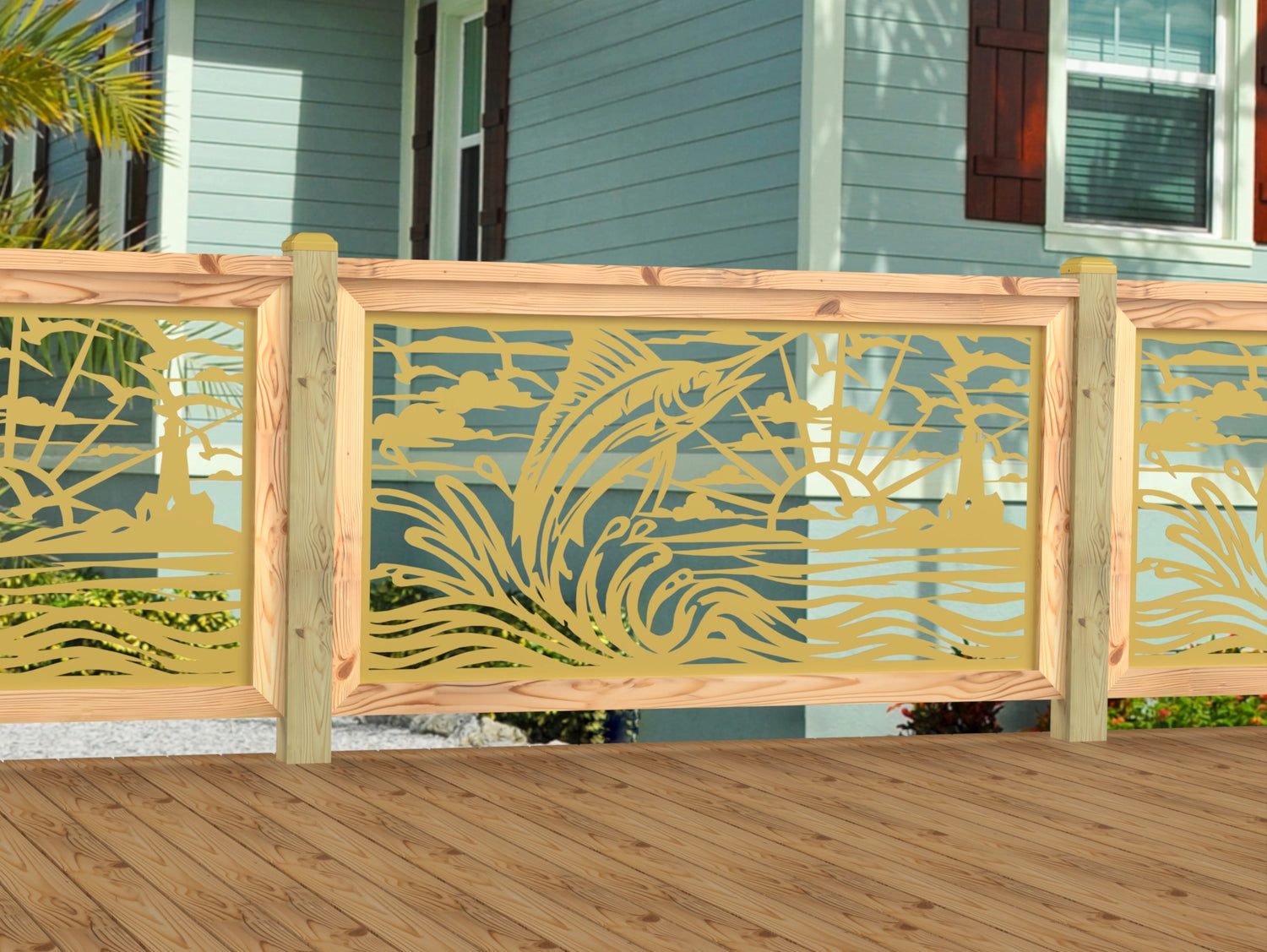 Marlin Jumping Railing Panel Insert