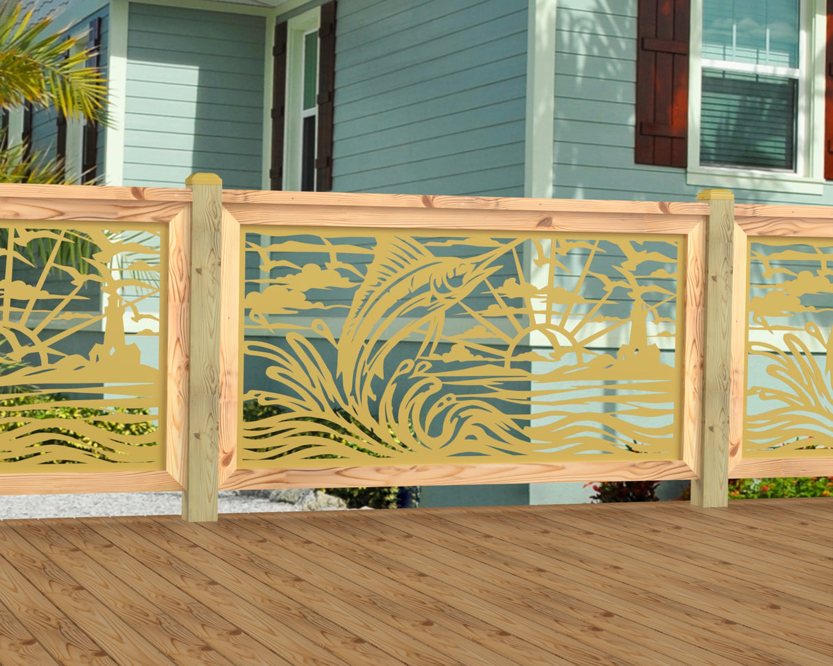 Marlin Jumping Railing Panel Insert