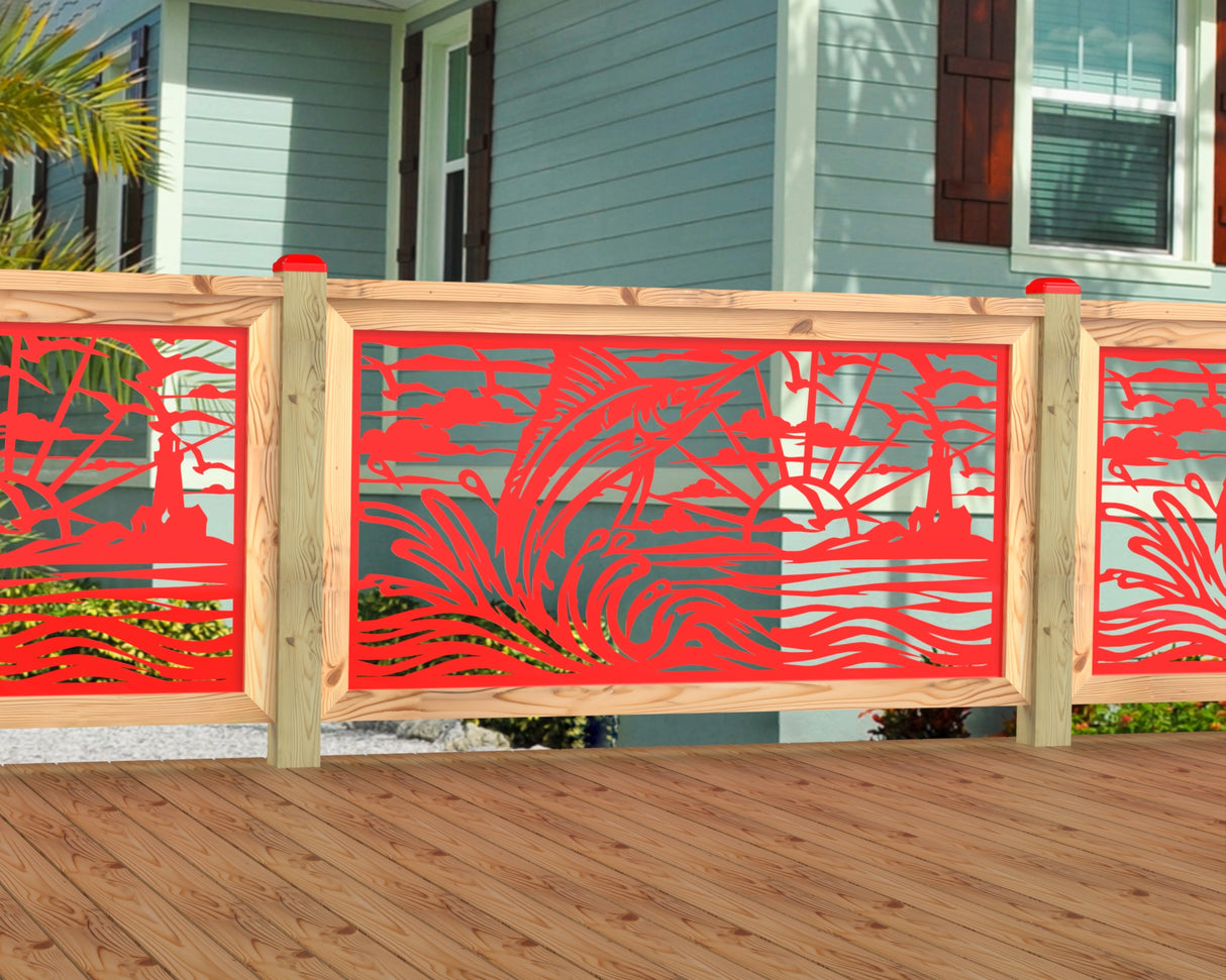 Marlin Jumping Railing Panel Insert