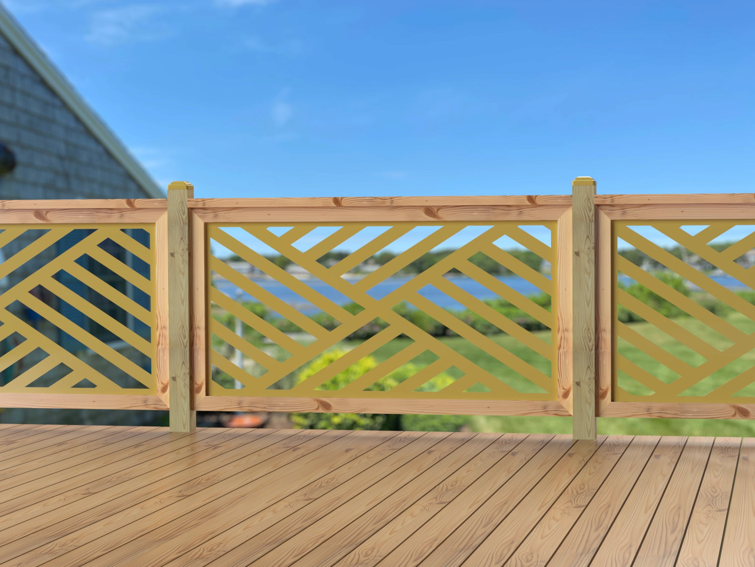 60"x30" - Modern Design Fence/Gate Panel Insert - Madison Iron and Wood