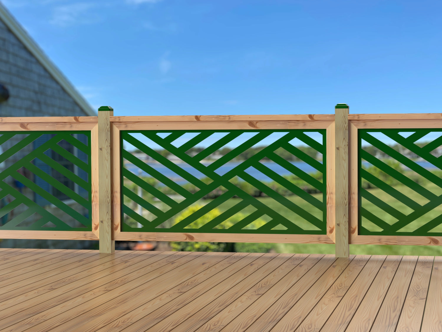 60"x30" - Modern Design Fence/Gate Panel Insert - Madison Iron and Wood