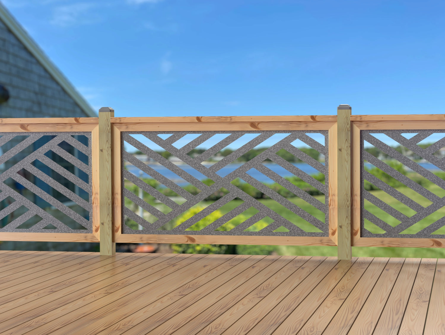 60"x30" - Modern Design Fence/Gate Panel Insert - Madison Iron and Wood