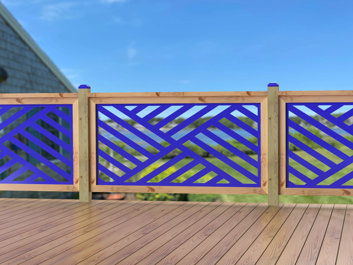 60"x30" - Modern Design Fence/Gate Panel Insert - Madison Iron and Wood