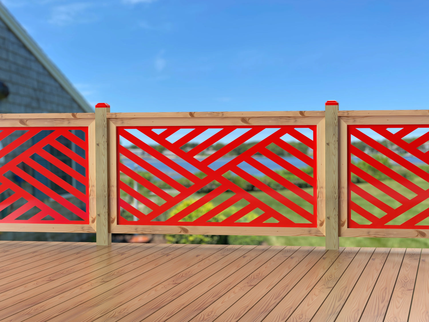 60"x30" - Modern Design Fence/Gate Panel Insert - Madison Iron and Wood