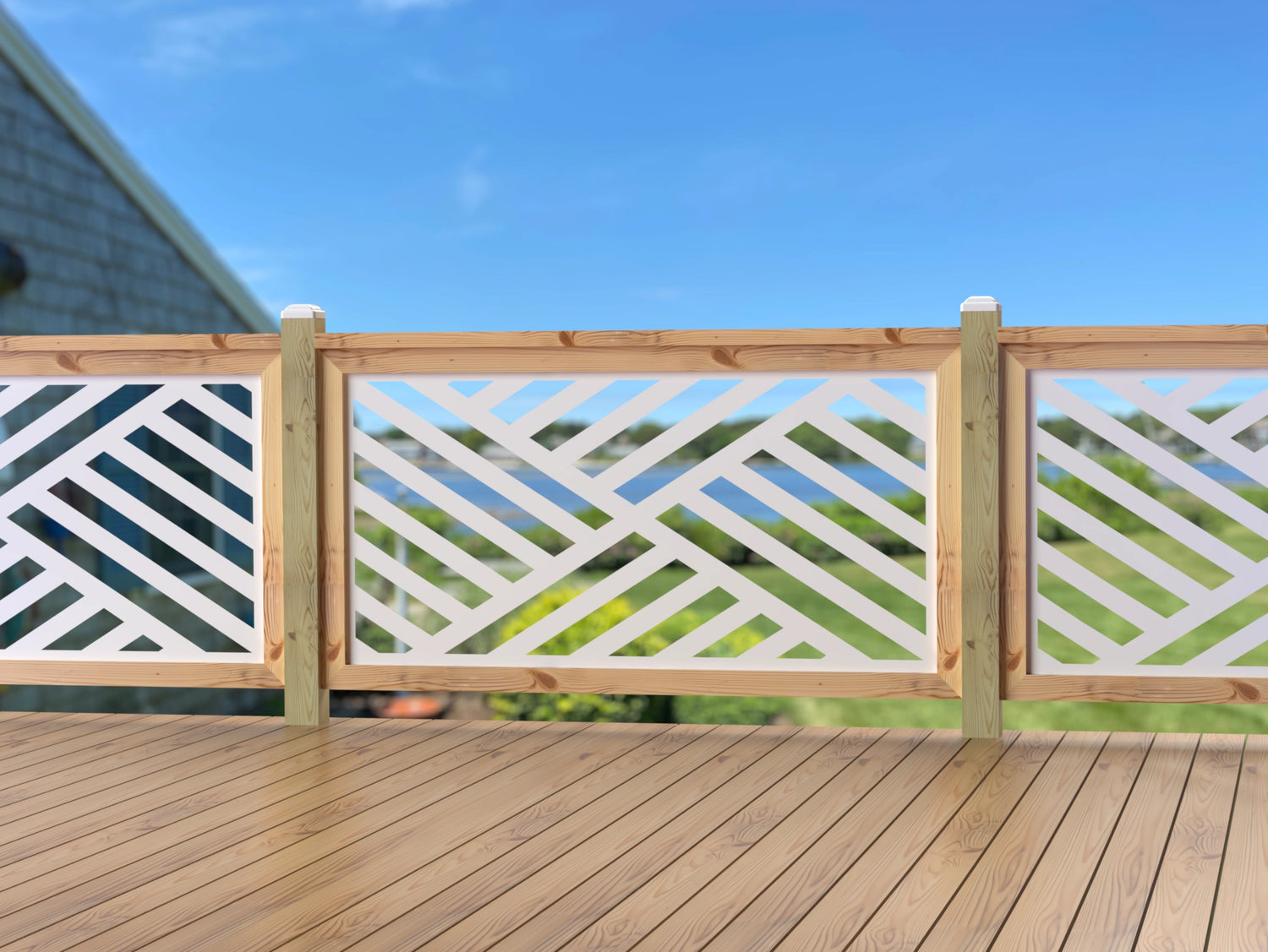 60"x30" - Modern Design Fence/Gate Panel Insert - Madison Iron and Wood