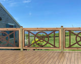 60"x30" - Modern Nautical Design Fence/Gate Panel Insert - Madison Iron and Wood